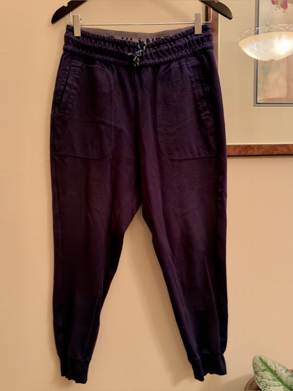Women's Navy Elastic-Waist Jogger Pants